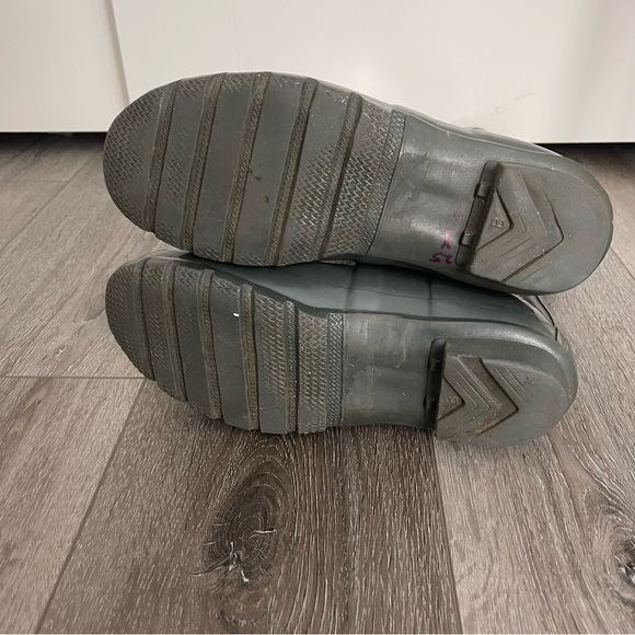 HUNTER Original Gloss Tall Gray/Blue Pull On Rain Boots - Picture 7 of 8